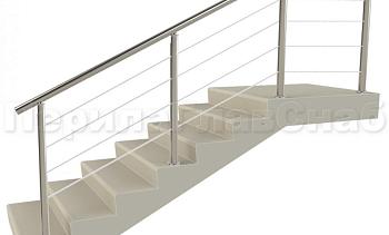 Заполнение из 4х тросиков (тросик в оболочке) для крыльца в Алматы. Готовые проекты ПерилаГлавСнаб