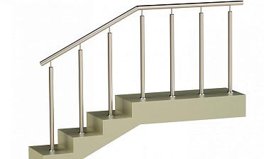 Ограждения со стойками в каждую ступень без ригелей купить в Алматы