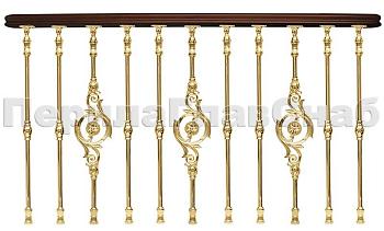 Латунные перила для лестниц серии – Деметра L05 в Алматы. Готовые проекты ПерилаГлавСнаб