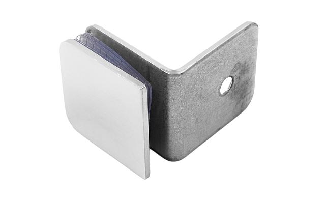 Коннектор для душевой кабины стена-стекло 90°, 45х45, полированный t722-2 PSS