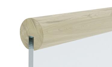 Поручень деревянный из Дуба Ø50мм С ПАЗОМ, премиум Ф-1163 купить в Алматы