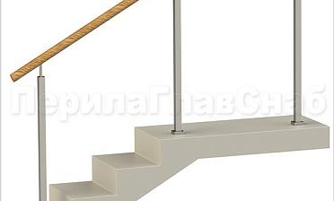 Нержавеющие ограждения без ригелей с пластиковым поручнем и квадратными стойками купить в Алматы