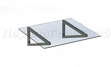 Консольный навес из поликарбоната выносной прямой треуголки купить в Алматы