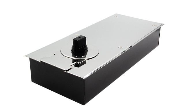 Доводчик для стеклянной двери до 80 кг EN2, напольный, 500 тыс. циклов, нержавеющая сталь AISI 304, полированная t182 PSS