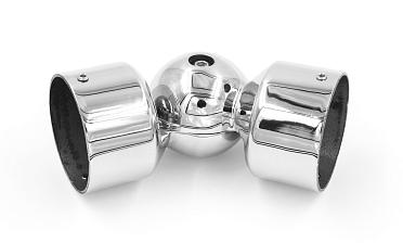 Поворот литой, внешний, регулируемый, "шар", под Ø50.8 мм, полированный AISI 304 k262 купить в Алматы