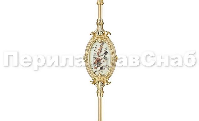 Стойка алюминиевая основная  с цветочным декором 900х22х180 k522-2