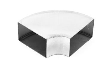 Отвод поручня под сварку 60х40х130x1.5  90°, полированный 600 Grit (AISI 304) k675 купить в Алматы