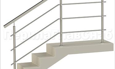 Три ригеля на держателях, квадратный поручень и круглые стойки купить в Алматы