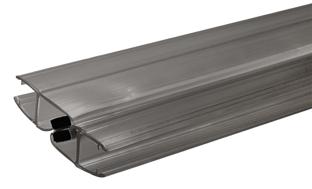 Комплект уплотнителей для стекла 8мм (2 шт.), полупрозрачный черный, стекло-стекло, с магнитом 90°/180°, 2,2 м t210-2 BL Комплект уплотнителей для стекла 8мм (2 шт.), полупрозрачный черный, стекло-стекло, с магнитом 90°/180°, 2,2 м t210-2 BL