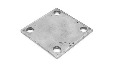 Фланец стойки 75х75х5 (4.3), AISI 304 #200, 4 отв. М10 (аналог Ф-0115) k115-5 купить в Алматы