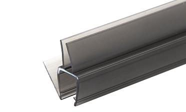 Уплотнитель для стекла 8мм, полупрозрачный черный, пол-стекло 2,2 м t206-2 BL  купить в Алматы