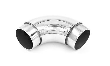 Отвод поручня под Ø42.4х1.5 мм, 90°, литой, полированный, с вставками (AISI 304) k383 купить в Алматы Отвод поручня под Ø42.4х1.5 мм, 90°, литой, полированный, с вставками (AISI 304) k383 купить в Алматы