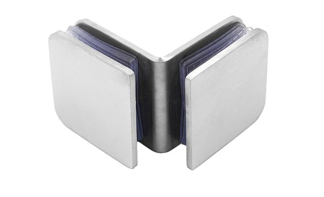 Коннектор для душевой кабины стекло-стекло 90° 45х45 мм шлифованный t725-2 SSS 