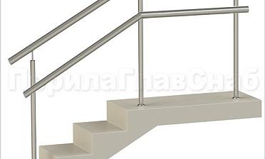 Нержавеющие ограждения с детским поручнем без ригелей купить в Алматы