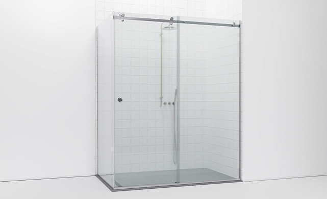 Комплект фурнитуры для раздвижной душевой перегородки, угловой, на профиле t552-1