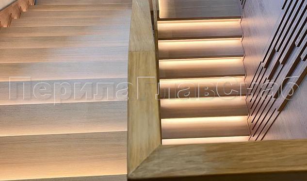 Перила с деревянными поручнями в Алматы. Готовые проекты ПерилаГлавСнаб