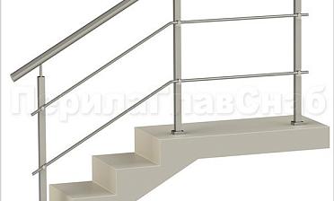 Два ригеля на держателях, круглый поручень и квадратные стойки купить в Алматы