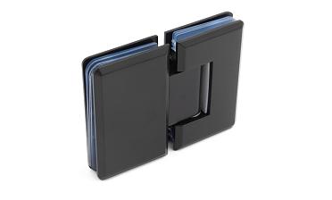 Петля для душевой кабины стекло-стекло 180°, 90*55, цинк, черн. t303 BZn купить в Алматы