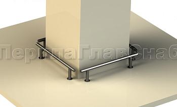 Защитный отбойник для автомобилей из черного металла в Алматы. Готовые проекты ПерилаГлавСнаб