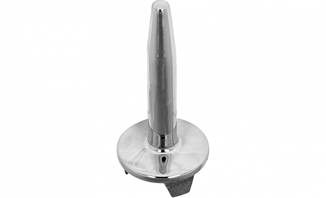 Наконечник палец (солдатик) на стойку Ø38.1 мм, без ложемента, литой, полированный, повышенной коррозионной стойкости, под сварку, облегченный, нержавеющий AISI 316, k034-3 Наконечник палец (солдатик) на стойку Ø38.1 мм, без ложемента, литой, полированный, повышенной коррозионной стойкости, под сварку, облегченный, нержавеющий AISI 316, k034-3