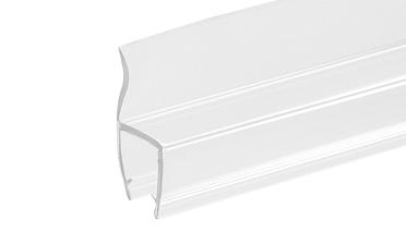 Уплотнитель для стекла в душевую кабину 8 мм, стекло-стекло 2200 мм жесткий ус t201 купить в Алматы