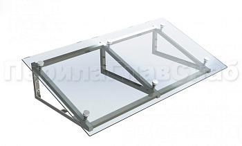 Козырек на треугольном скате на спайдерах в Алматы. Готовые проекты ПерилаГлавСнаб