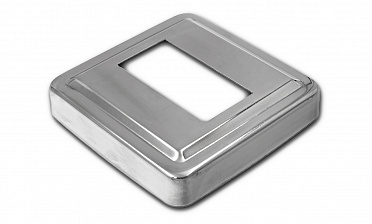 Низ стойки под трубу 50х25 мм, 84х84х0.6 мм, высота 17 мм, полированный (AISI 304) k398 купить в Алматы Низ стойки под трубу 50х25 мм, 84х84х0.6 мм, высота 17 мм, полированный (AISI 304) k398 купить в Алматы