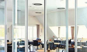 Стеклянные перегородки для зоны отдыха в офисе купить в Алматы