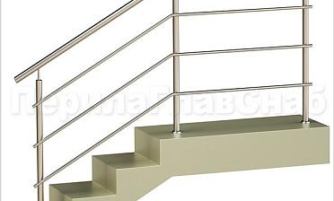 Три ригеля на сварке, круглый поручень и круглые стойки для крыльца купить в Алматы