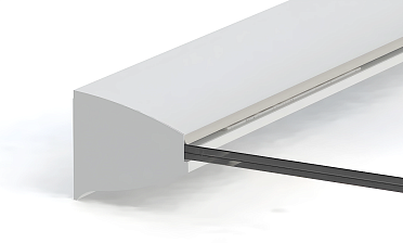Комплект профиля козырькового анодированного, для стекла 20 мм (10+10 мм), 3000 мм  k300-20-3000 купить в Алматы