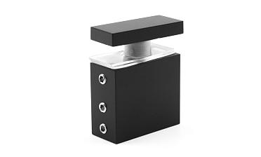 Соединитель труба-стекло для прямоугольного трека, нержавеющая сталь AISI 304, черная t462 BL купить в Алматы