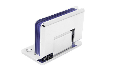 Петля для душевой кабины стена-стекло 90° с односторонним креплением, 90*55, цинк, полированная t305 PZn купить в Алматы