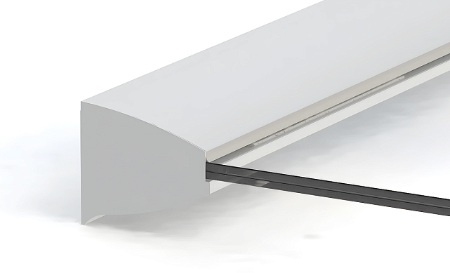 Комплект профиля козырькового анодированного, для стекла 16 мм (8+8 мм), 1000 мм  k300-16-1000