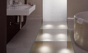 Стеклянные полы в ванной в Алматы. Готовые проекты ПерилаГлавСнаб