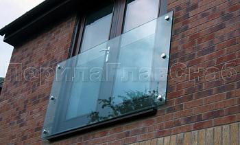 Ветрозащитное ограждение без стоек, на точечном креплении в торец в Алматы. Готовые проекты ПерилаГлавСнаб