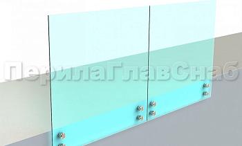 Ограждение без поручня на точечном креплении в Алматы. Готовые проекты ПерилаГлавСнаб