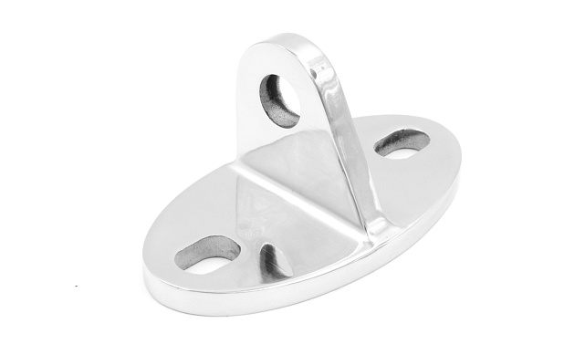 Крепление ванты(тяги) козырька к стене (AISI304), литое, полированное k658 Крепление ванты(тяги) козырька к стене (AISI304), литое, полированное k658