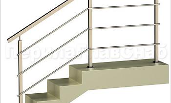 Три ригеля на сварке, квадратные поручень и стойки в Алматы. Готовые проекты ПерилаГлавСнаб