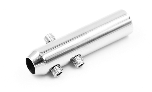 Держатель тросика Ø6 мм, короткий 50х12, прямой, под М8, полированный k240-2 Держатель тросика Ø6 мм, короткий 50х12, прямой, под М8, полированный k240-2