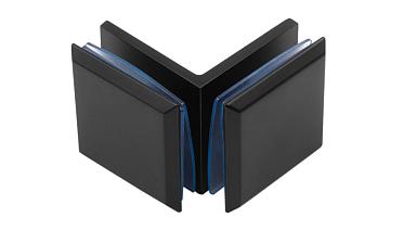 Коннектор для душевой кабины стекло-стекло 90°, 45х45, черный, t735 BZn купить в Алматы