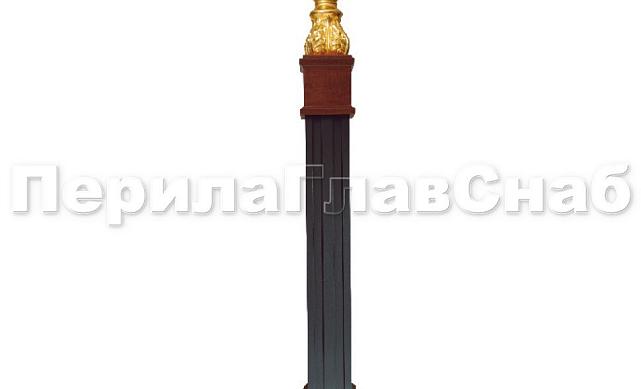 'Глостер' опорный столб со стеклянным декором (для установки снаружи и внутри, спецпокрытие) k515