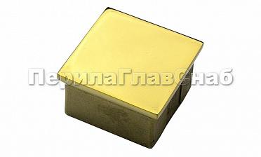 Заглушка для профильной трубы 40х40 мм, литая, полированная, под золото Фk224-88 купить в Алматы