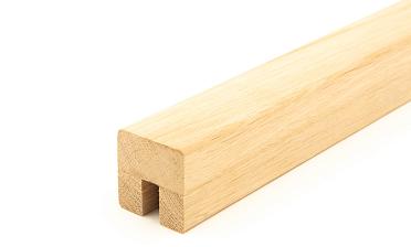 Дубовый поручень 40х40 некрашеный С ПАЗОМ, Премиум Ф-1077 купить в Алматы