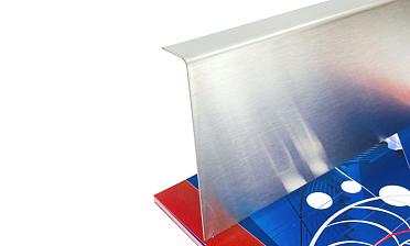 Лицевая накладка из шлифованной нержавейки на профиль т100 20.3х101 мм длина 2 м т100-11  купить в Алматы