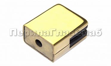 Стеклодержатель штампованный квадратный на плоскость для стекла 8 мм (4+4 мм), полированный, под золото (AISI 304) Фk352-88 купить в Алматы