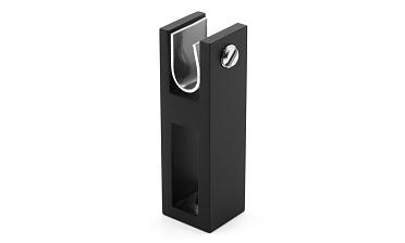 Соединитель труба-стекло для трека 30х10 мм, нержавеющая сталь AISI 304, черная t461 BL купить в Алматы