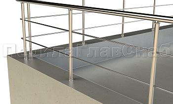 Ограждение на кровлю с ригельным заполнением в Алматы. Готовые проекты ПерилаГлавСнаб