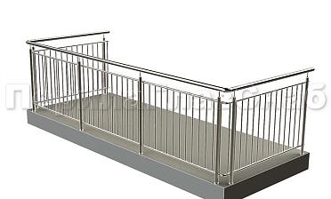 Балконные ограждения с вертикальным заполнением купить в Алматы