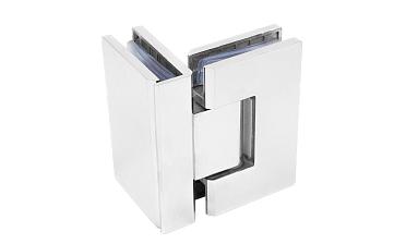 Петля для душевой стекло-стекло 90х55 мм, 90°, нержавеющая сталь AISI 304, полированная t304-2 PSS купить в Алматы