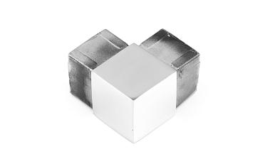 Отвод для поручня с пазом 40х40 мм, полированный, (AISI 304) k546 купить в Алматы